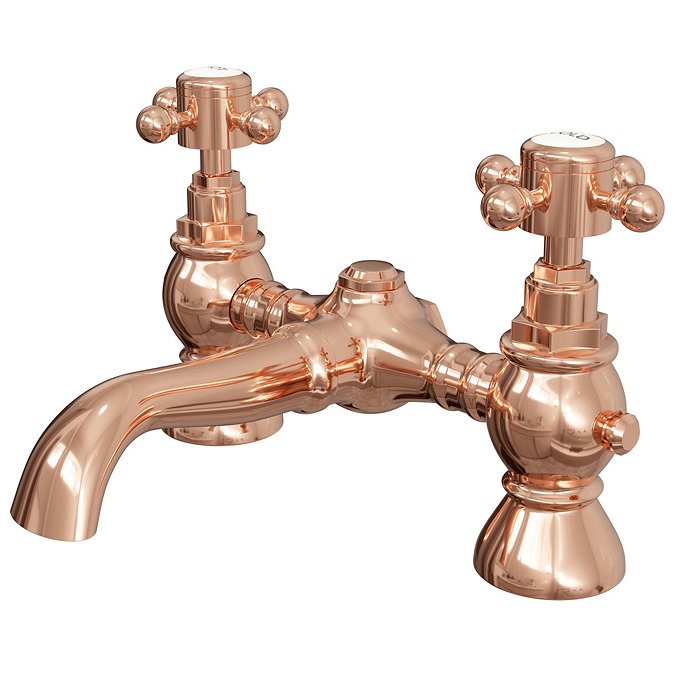 Belmont Rose Gold Traditional Bath Filler Tap Large Image