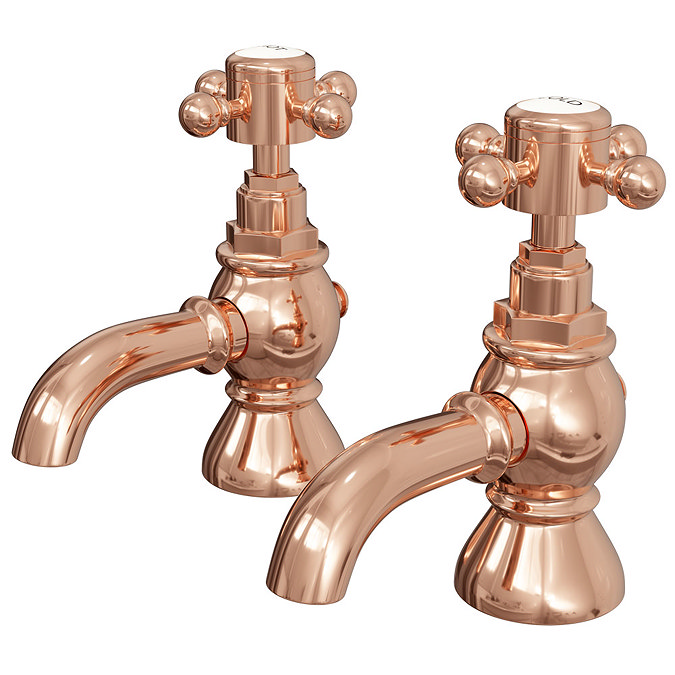 Belmont Rose Gold Traditional Bath Taps Large Image