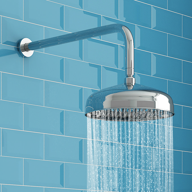 Belmont Traditional 8" Apron Rose Shower Head with Swivel Joint Feature Large Image