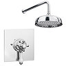 Belmont Traditional Dual Concealed Thermostatic Shower Valve with 8" Apron Fixed Head