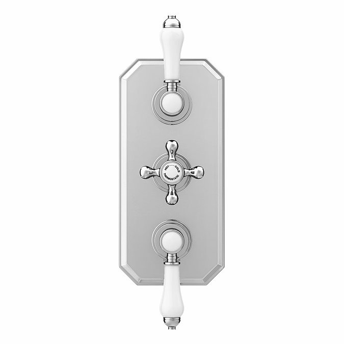 Belmont Traditional Shower Package - Concealed Valve with Fixed Head & Slider Kit in Chrome