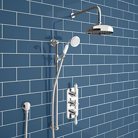 Belmont Traditional Shower Package - Concealed Valve with Fixed Head & Slider Kit