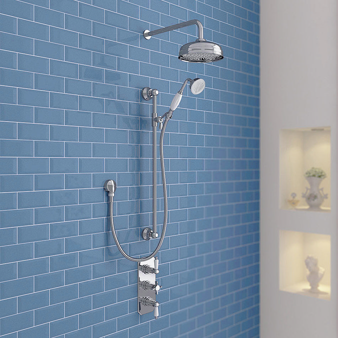 Belmont Traditional Shower Package - Concealed Valve with Fixed Head & Slider Kit Large Image