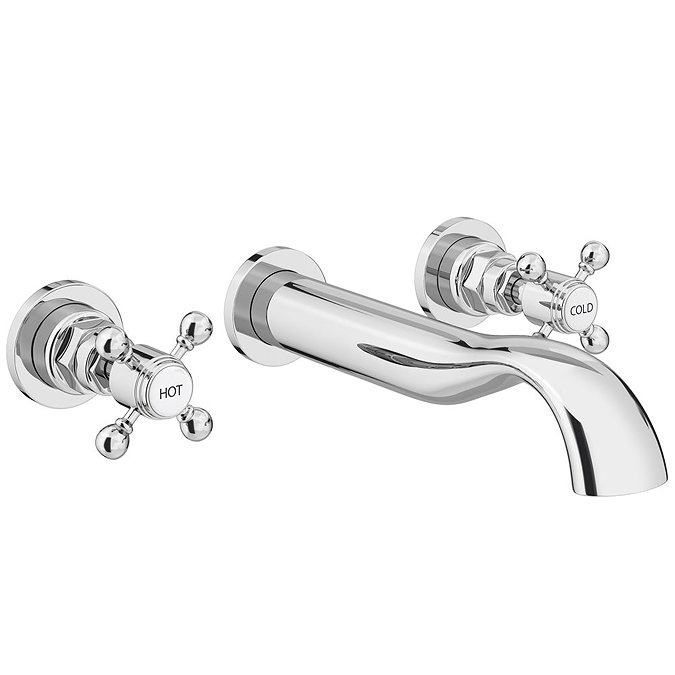 Belmont Traditional Wall Mounted Bath Filler - Chrome Large Image