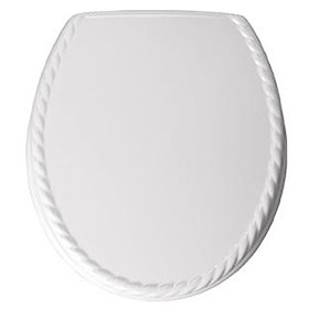 Bemis - 5023AR Rope Design Toilet Seat - White - 5023AR000 Large Image