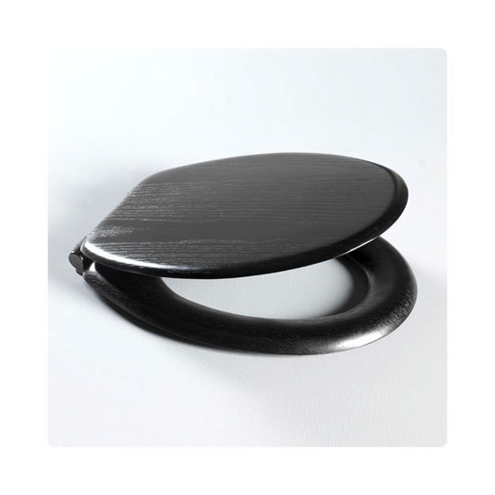 Bemis 9350CL Toilet Seat with Soft Close Metal Hinge Black Ash