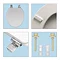 Bemis Chicago Soft Close Toilet Seat with Chrome Hinges Feature Large Image
