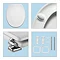 Bemis Memphis Toilet Seat with Adjustable Chrome Hinges - 4402CPT000 Feature Large Image