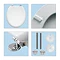 Bemis - Model 5000CP Toilet Seat with Chrome Hinges - White