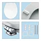 Bemis Modena Soft Close Toilet Seat with Chrome Hinges - 4404CLT000 Feature Large Image