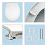 Bemis Oxford Toilet Seat with Adjustable Chrome Hinges - 3900CPT000 Feature Large Image