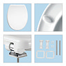 Bemis Venezia Soft Close Toilet Seat with Adjustable Chrome Hinges - 2082CLT000 Feature Large Image