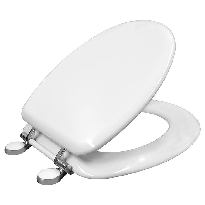 Bemis Victoria Toilet Seat with Adjustable Chrome Hinges - 4300QER000 Large Image