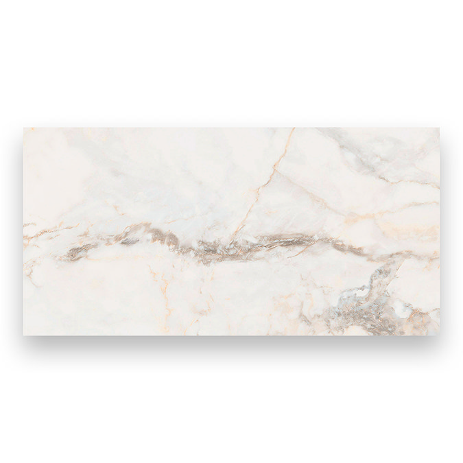 Bergolo White Marble Effect Tiles - 300 x 600mm