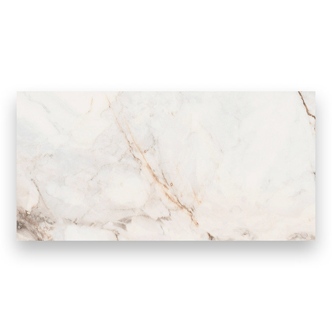 Bergolo White Marble Effect Tiles - 300 x 600mm