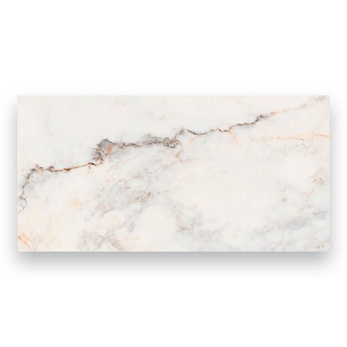 Bergolo White Marble Effect Tiles - 300 x 600mm