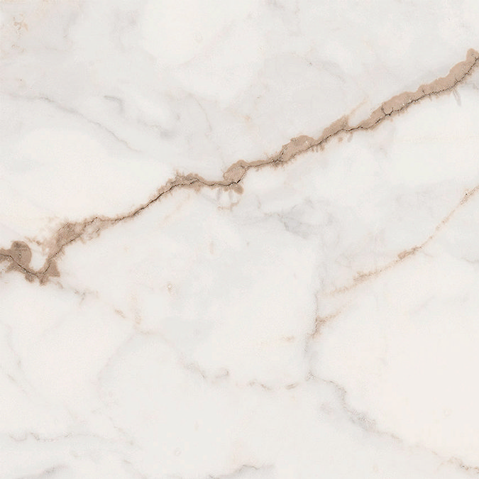 Bergolo White Marble Effect Tiles - 600 x 600mm