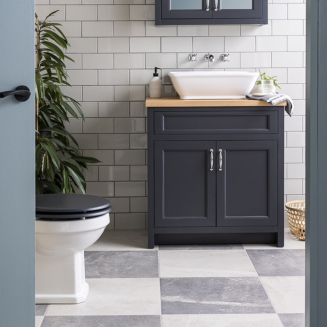 Berisso Anthracite Gloss Speckled Stone Effect Wall and Floor Tiles - 500 x 500mm