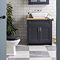 Berisso Anthracite Gloss Speckled Stone Effect Wall and Floor Tiles - 500 x 500mm