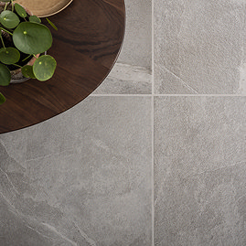 Berisso Grey Gloss Speckled Stone Effect Tiles - 500 x 500mm