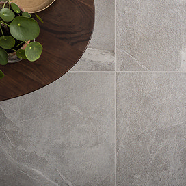 Berisso Grey Gloss Speckled Stone Effect Tiles - 500 x 500mm