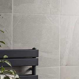 Berisso Ivory Gloss Speckled Stone Effect Tiles - 500 x 500mm