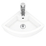 Bermuda Corner Cloakroom Basin 1TH - 335 x 335mm  Feature Large Image