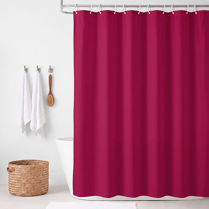 Berry Polyester Shower Curtain 1800mm x 1800mm