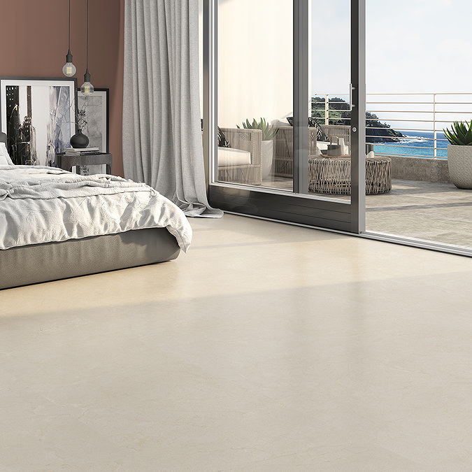 Bertrand Large Format Matt Gold Marble Effect Wall and Floor Tiles - 600 x 1200mm