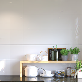 Beyaz Rectified Gloss White Wall Tiles 300 x 600mm