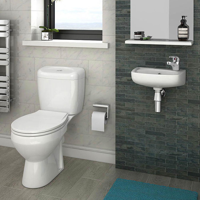 Bi-Fold Shower Enclosure and En-Suite Set - 3 Size Options In Bathroom Large Image