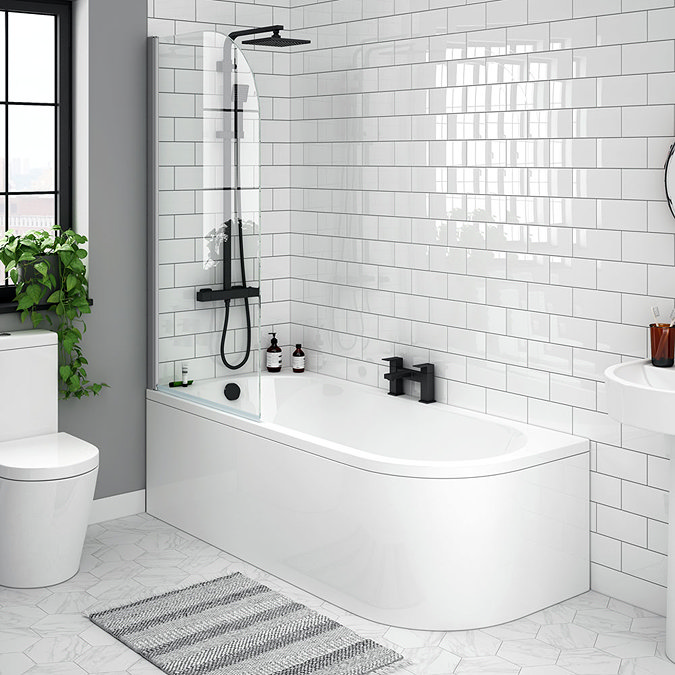 Bianco 1700mm Shower Bath Suite  additional Large Image