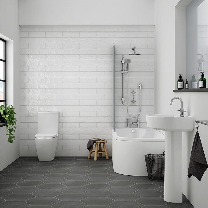 Bianco 1700mm Shower Bath Suite Large Image
