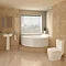 Bianco Bathroom Suite with Orlando Corner Bath - Right Hand Large Image