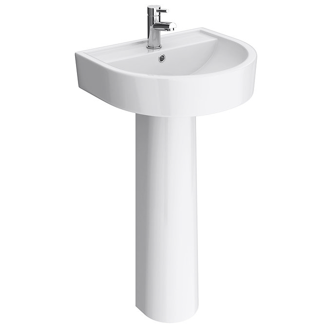 Bianco Double Ended Curved Freestanding Bath Suite  Newest Large Image