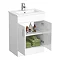Bianco Gloss White Floorstanding Vanity Unit + Close Coupled Toilet Standard Large Image