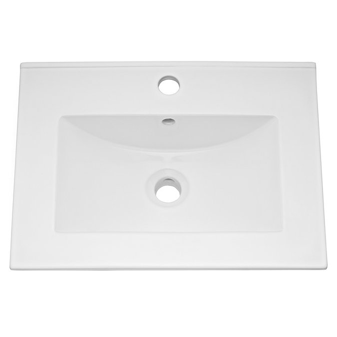 Bianco Gloss White Floorstanding Vanity Unit + Close Coupled Toilet  In Bathroom Large Image