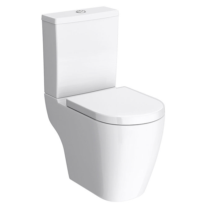 Bianco Gloss White Floorstanding Vanity Unit with Close Coupled Toilet Profile Large Image