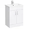Bianco Gloss White Floorstanding Vanity Unit with Close Coupled Toilet Feature Large Image
