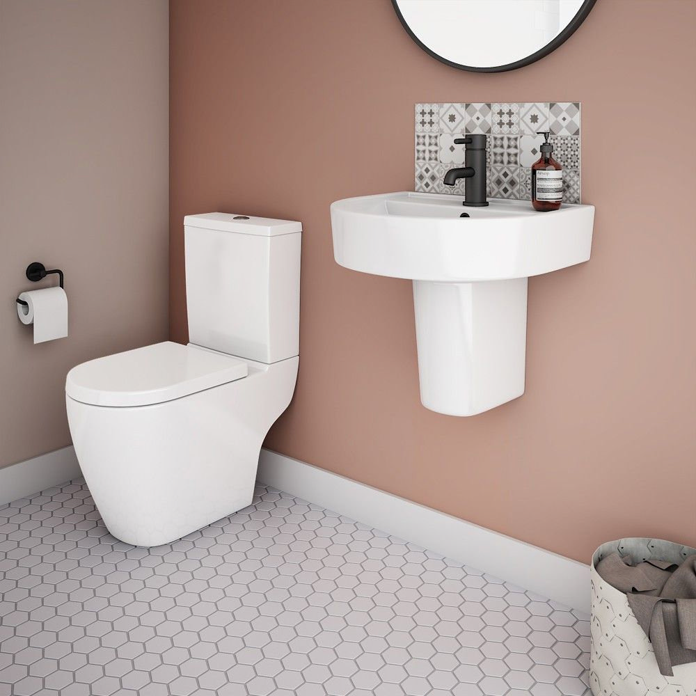 Bianco Modern Wall Hung Basin  In Bathroom Large Image