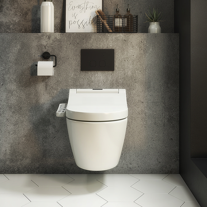 Bianco Wall Hung Smart Bidet Toilet and Basin Suite  Profile Large Image