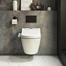 Bianco Wall Hung Smart Toilet with Bidet Wash Function, Heated Seat + Dryer  Profile Large Image