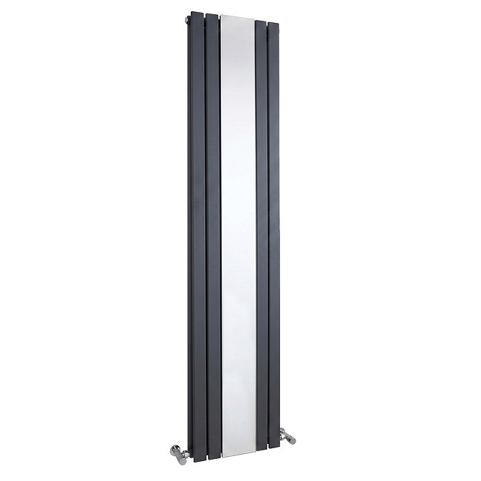 Bilbao Anthracite Double Panel Designer Radiator with Mirror (1800 x 381mm)