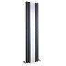 Bilbao Anthracite Double Panel Designer Radiator with Mirror (1800 x 381mm)