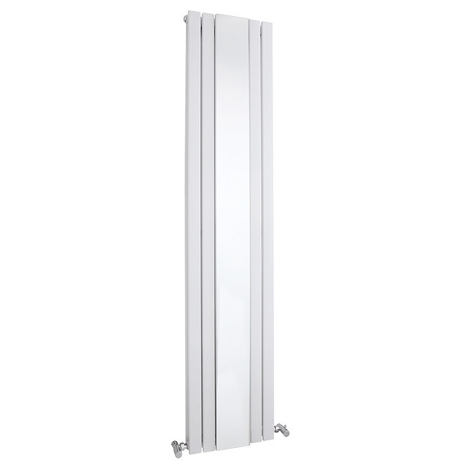 Bilbao White Double Panel Designer Radiator with Mirror (1800 x 381mm)