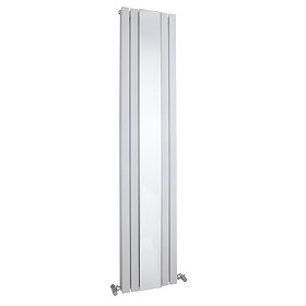 Bilbao White Double Panel Designer Radiator with Mirror (1800 x 381mm) Large Image