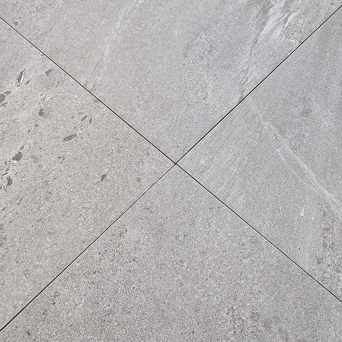 Biscay Grey Stone Effect Floor Tiles - 333 x 333mm