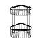 Black 2-Tier Corner Wire Shower Basket  Profile Large Image