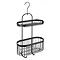 Black 2-Tier Hanging Shower Caddy Large Image