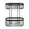Black 2-Tier Wire Shower Basket  Profile Large Image